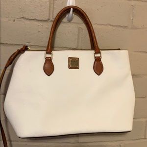 Dooney & Burke large white and brown bag